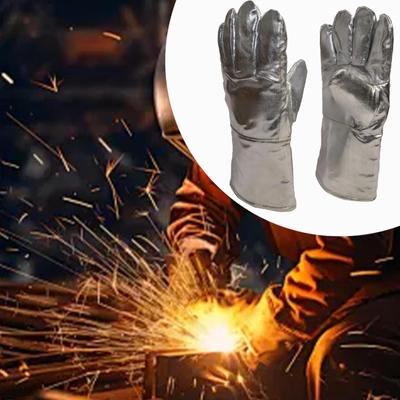 Pair Welding Gloves,Aluminum Foil Gloves Foundry Protective Heat Resistant