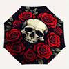 1pc Skull Roses Dark Artwork Umbrella with Plastic Handle,Suitable for All Seasons Home Travel Outdoor UmbrellaM1302