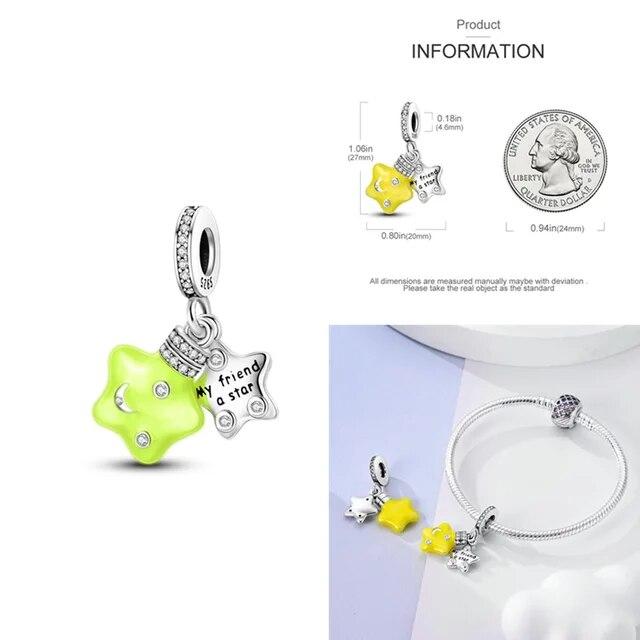 Charms Fit Original Bracelet Real S925 Sterling Silver Beads Luminou Pendants Firefly Ocean Series Dangle Fine Jewelry