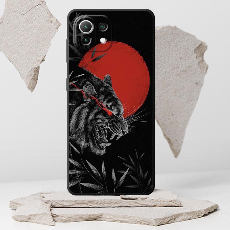 Silikon-Telefonhülle für Samsung Galaxy S23 5g S22 S20 Hinweis 20 Ultra 10 Plus 8 9 S21 Mode Chinesischer Tiger Drache Capa Cover