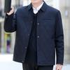 Men's Autumn/Winter Thickened Cotton-Padded Jacket for Middle-aged and Elderly, Dad's Lapel Jacket, Outerwear.