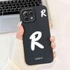 For Xiaomi Mi 11 Lite 4G M2101K9AG Case Black Lucky Letters A-Z Soft Silicone Cover For Xiaomi Mi 11Lite 5G 11 Youth 6.55" Cases