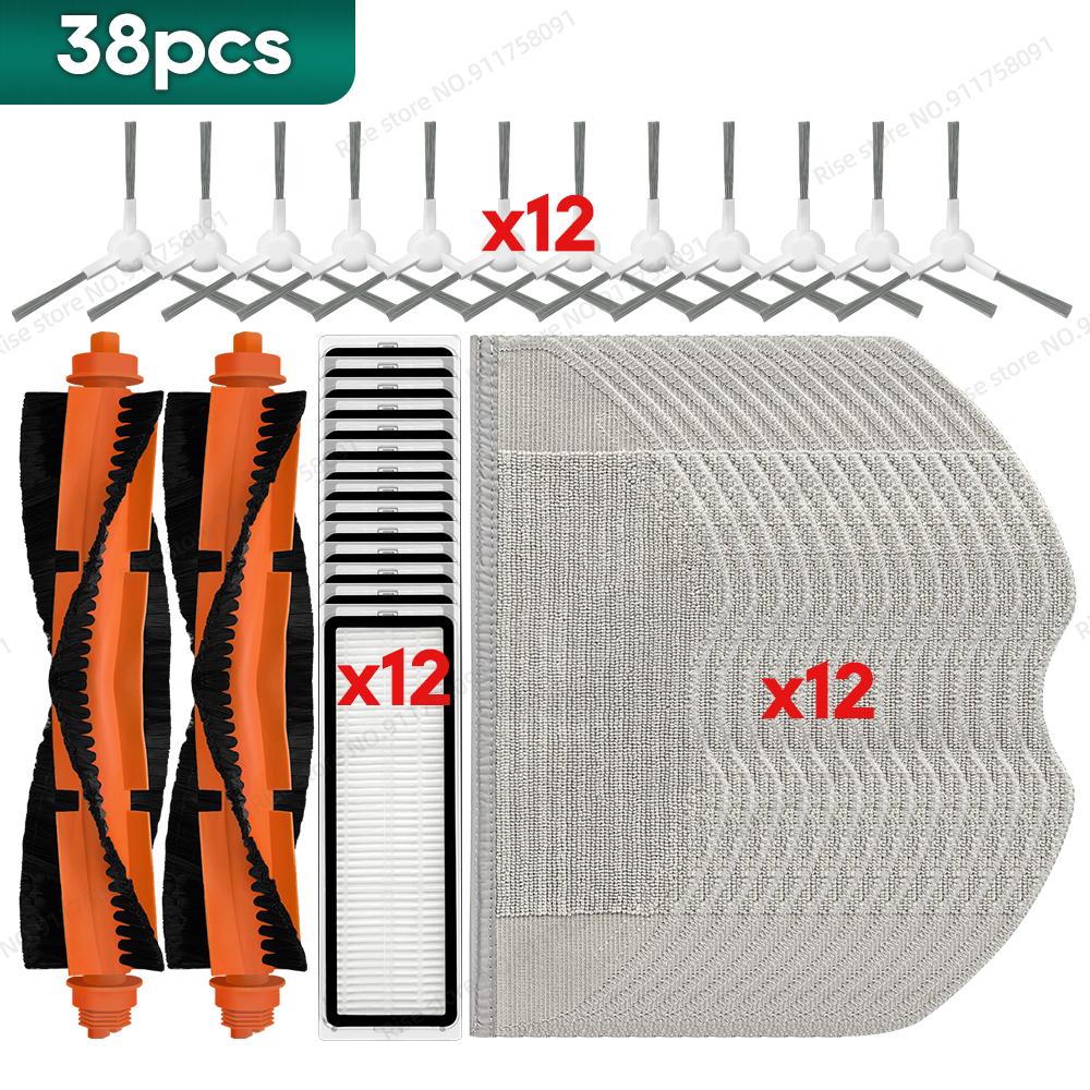 Compatible pour Aspirateur Robot Xiaomi S40C / E101 Accessoires Brosse Principale Filtre Hepa Chiffon de Nettoyage Pièces de Rechange