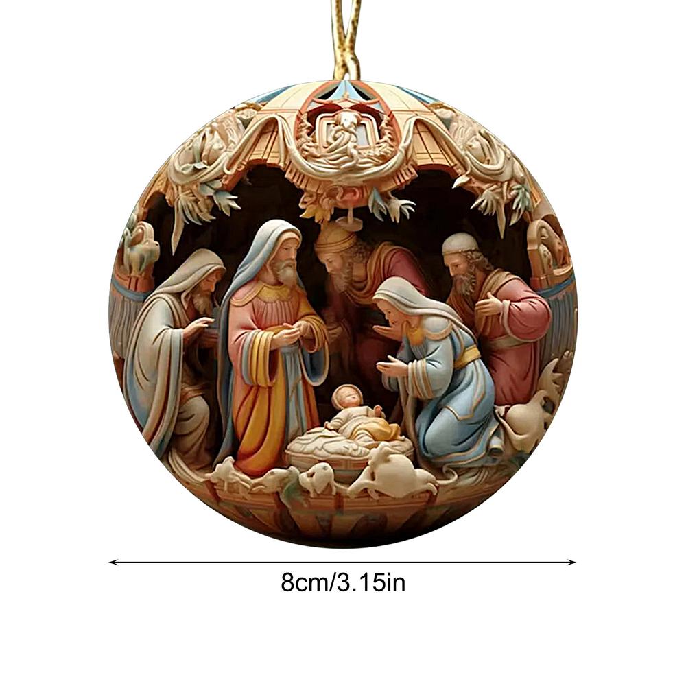 Christmas Tree Pendant Jesus Christ Hanging Ornaments Christmas Tree Ornament Christian Gifts Exquisite Xmas Ornaments