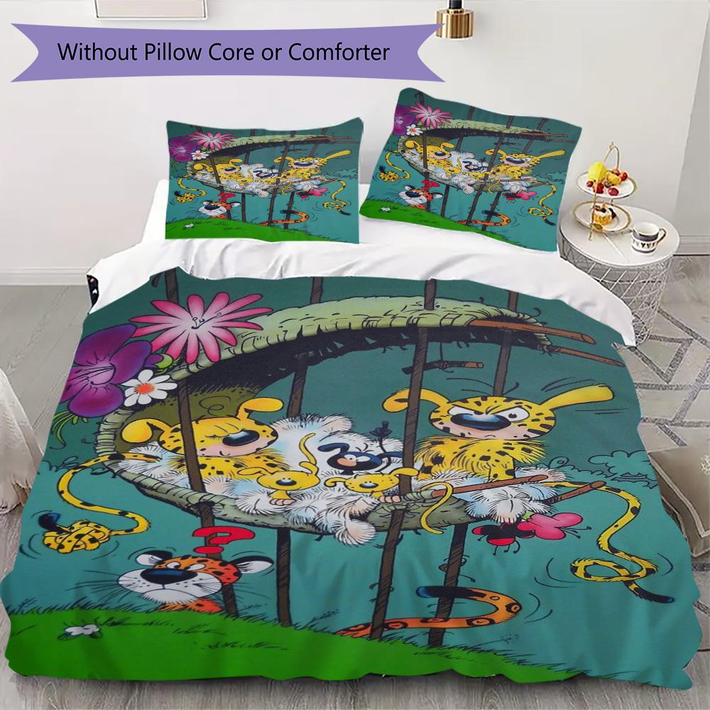 Marsupilami anime style Pattern Bedding,Quilt Set Quilt Cover Pillowcase Home Birthday Gift (1*duvet cover+2*pillowcase,without core)ZSJT0917309