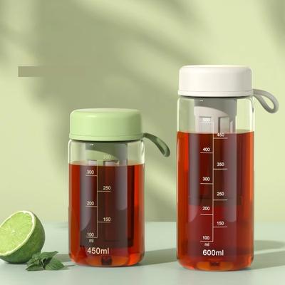 Letni Kubek na Wodę Cold Brew Przenośny Kubek na Sok z Cytryny Smoothie Zielony Kubek do Soków Kubek z Filtrem do Soku z Separatorem do Herbaty Kubek do Herbaty