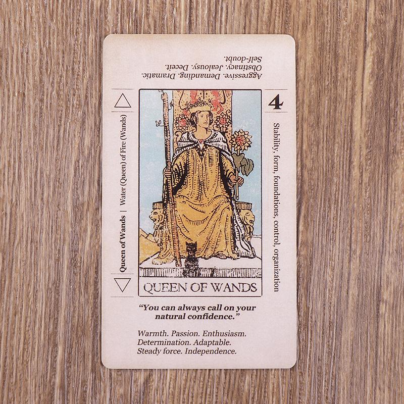 Tarot Card With Meaning On Them Beginner Tarot Keyword Antiqued Tarot Deck Learn Tarot In English 78 Cards Reversed