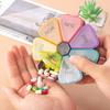 Portable 7-Day Flower Rainbow Medicine Organizer Box with 7 Compartments