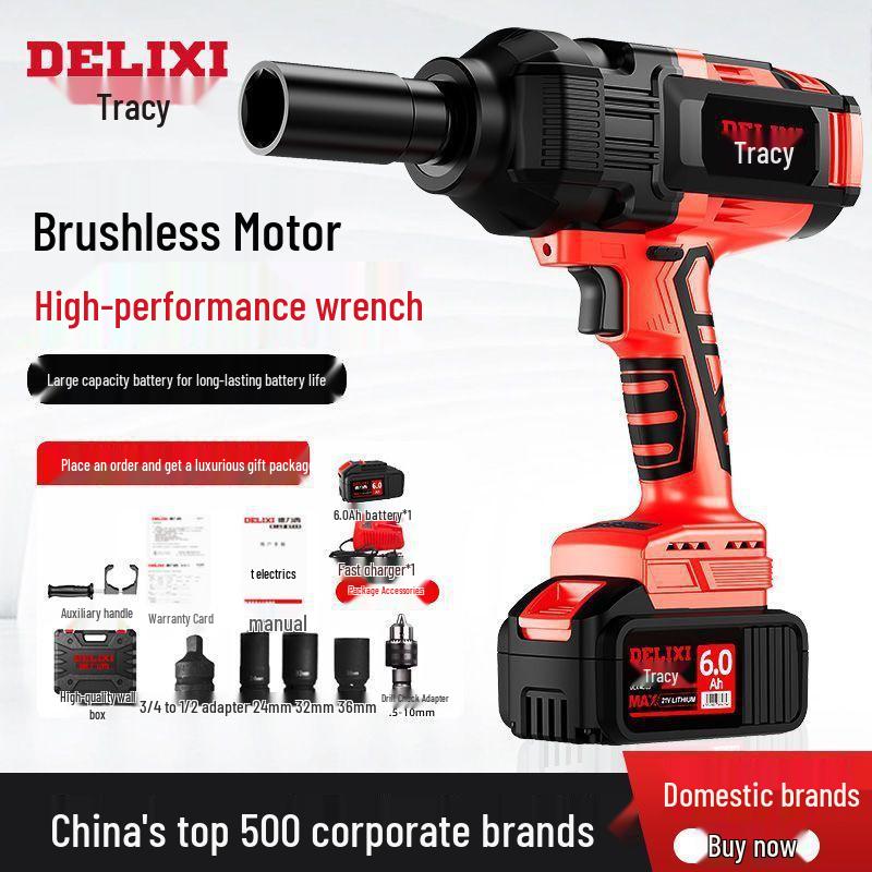 Delixi Electric Heavy-Duty Brushless Lithium Ratchet Wrench