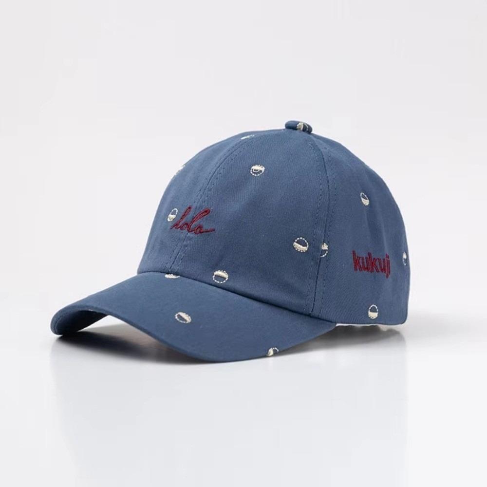 Printed Children Baseball Hats Thin Baby Peaked Cap Fashion Baby Duck Tongue Hat  Sunscreen Visors синий