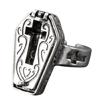 Unique Skeleton Coffin Crosses Rings Trendy Open Designs Skull Coffin Crosses Rings Accessory For Fashion Influencers