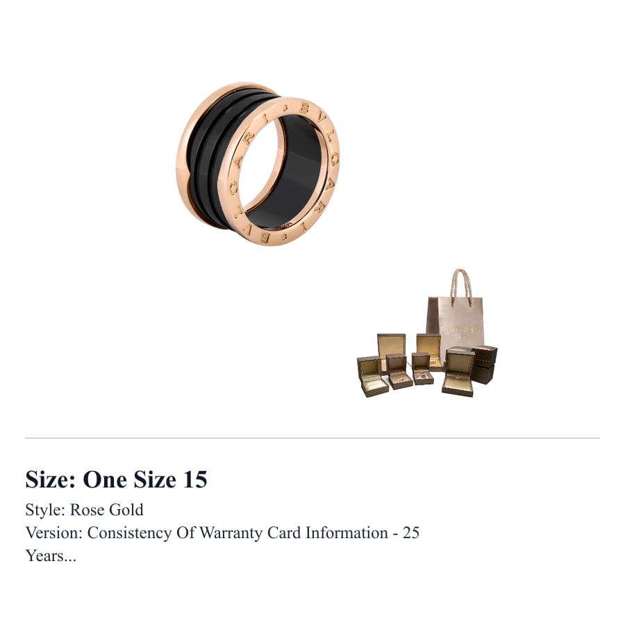 BVLGARI B.Zero1 Series 18K Gold