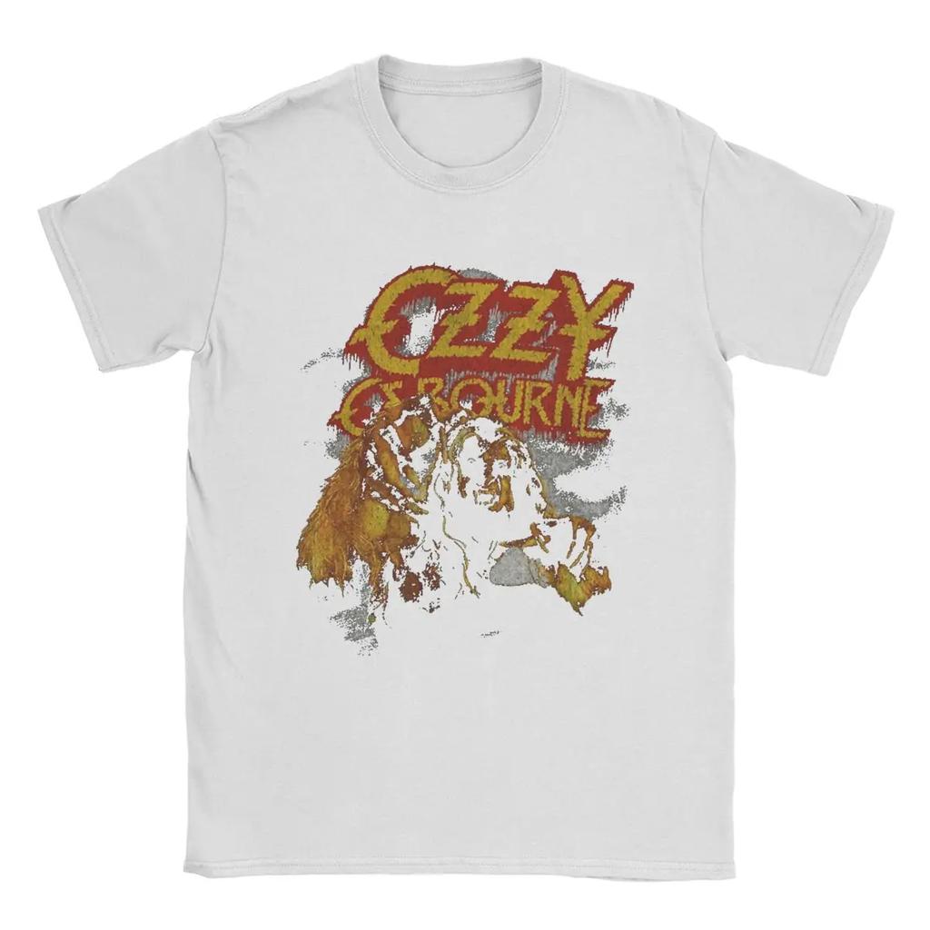 Ozzy Osbourne T-skjorte Menn Casual 100% Bomull T-skjorte O-hals Kort Erm T-skjorte Gaveidé Topper