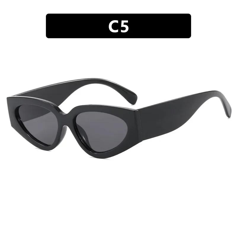 

Neutral New Fashion Color Blocking Simple Sunglasses Cat-Eye High-End Versatile Glasses Uv Protection Street Shooting Glasses