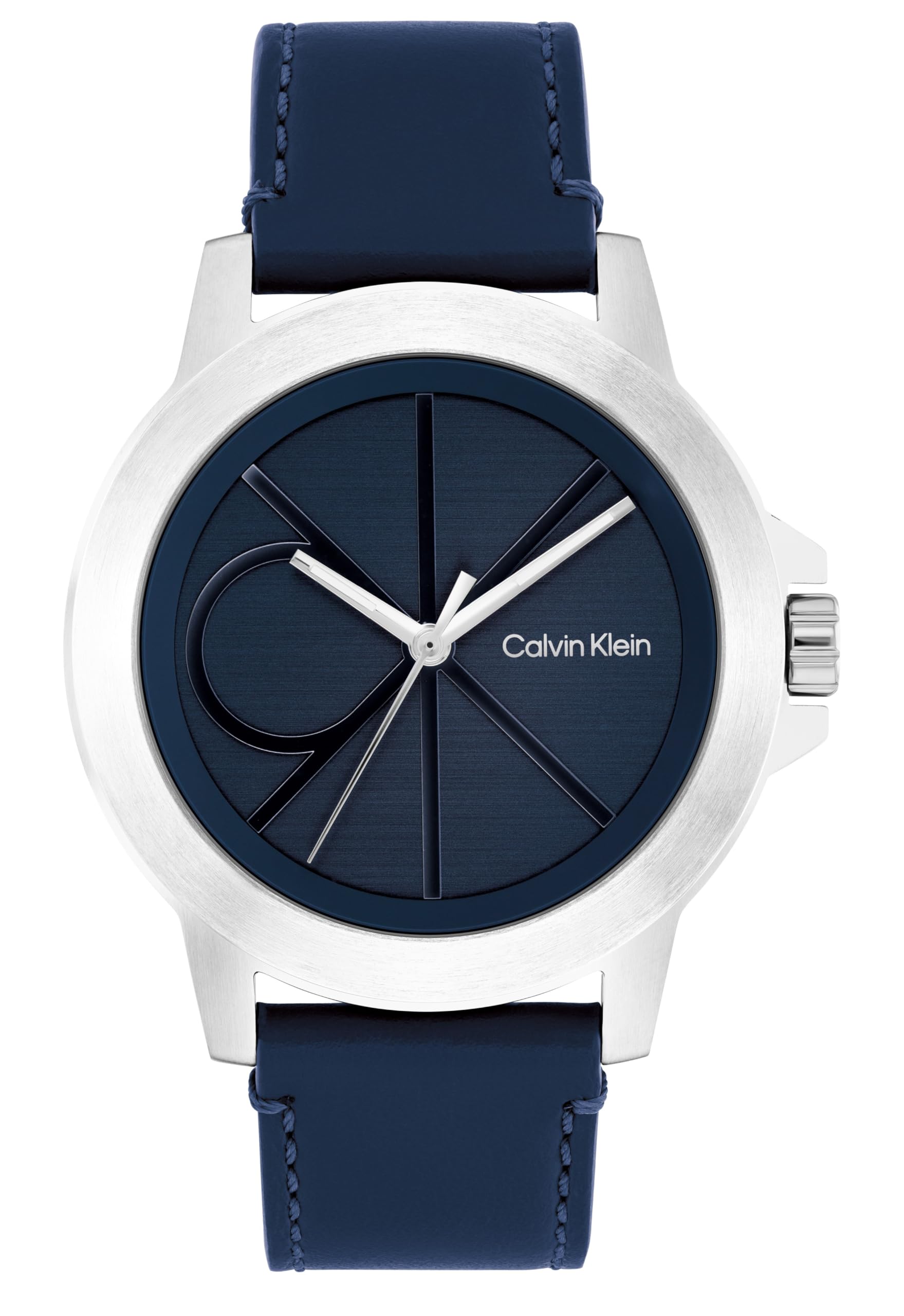 Watch RESET Dark Green Dial Leather Strap 25200526 [Calvin Klein][Authorized Import] Men s зелёный