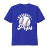 Retro Vintage Baseball Pops Sports Print Casual T Shirt vintage Washed Comfortable Versatile Unisex graphic Slightly Soft