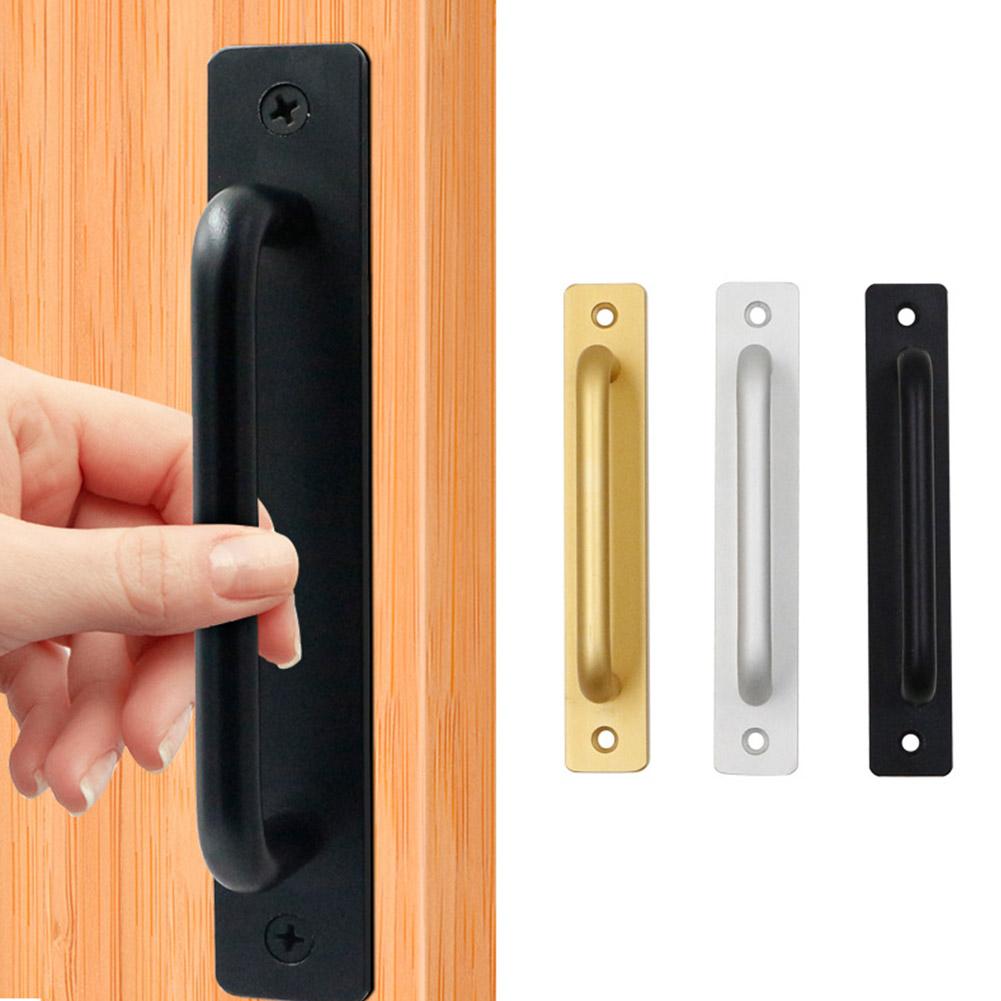 Sliding Door Handle Aluminum Alloy Pull Push Wooden Door Handle Sliding Barn Gate Toilet Door Pull Window Handles Hardware