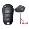 Yocasty Capa de Chaveiro de Carro Flip de 3 Botões Para Citroen Aircross Para Peugeot C3 C4 308 208 508 3008 5008 Com Va2/Hu83
