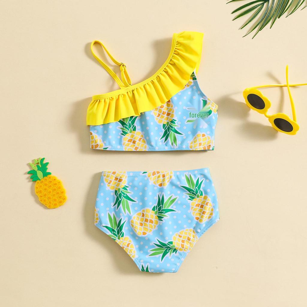 Ekskluzywny jednoczęściowy strój kąpielowy dla niemowląt z nadrukiem ananasa