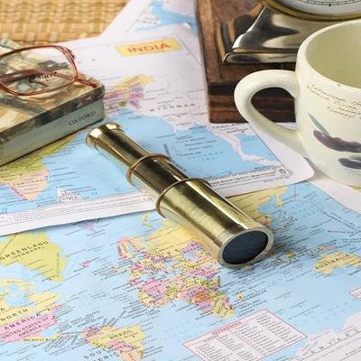 Brass Golden Telescope 15.24 Cm