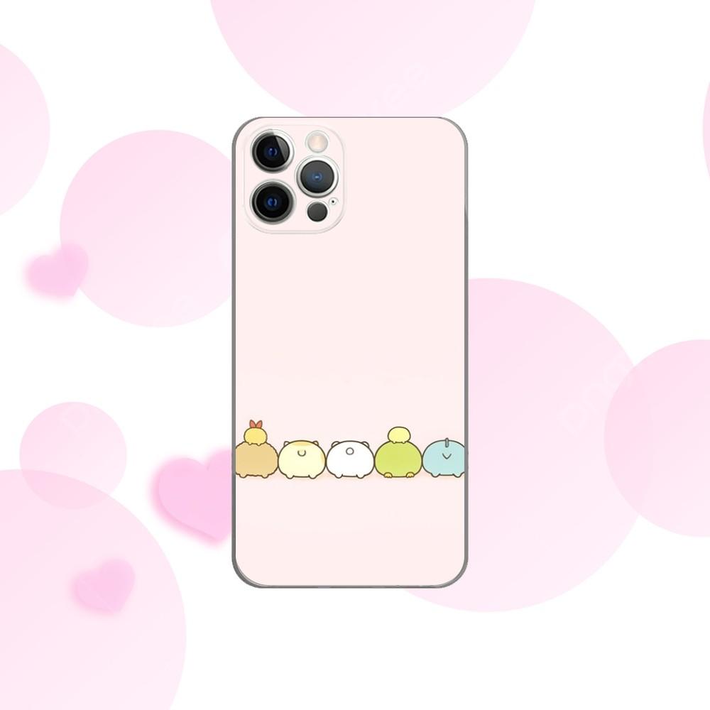 S-Sumikko Gurashis Kawaii Phone Case For iPhone 16e,16,15,14,13,12,11 Plus,Pro,Max,XR,XS,X,Plus,SE,Mini Transparent Soft Cover