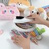 Dog Plush Pen Bag Rabbit Stationery Storage Bag Makeup Bag Cartoon Dog Pencil Case  Grils Gift