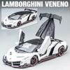 1:24 Lamborghinis Veneno Supercar Liga Fundida Brinquedo Modelo de Carro Som e Luz Brinquedo Infantil Colecionáveis Presente de Aniversário