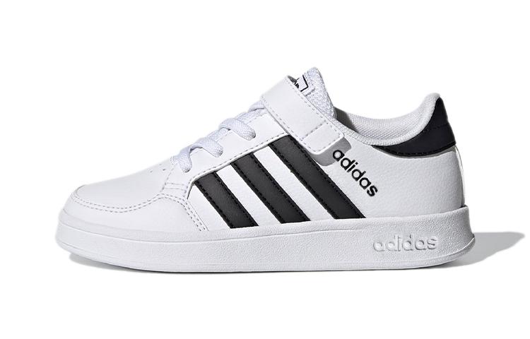 

Adidas Neo Breaknet Abrasion Resistant Low top Kids Skateboarding Shoes White Black Children Aged 3 7 Years Old FZ0106 30