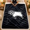Flannel BlanketDerby County Warm Soft Throw Blanket for Indoor Sofa Bed Living Room Use