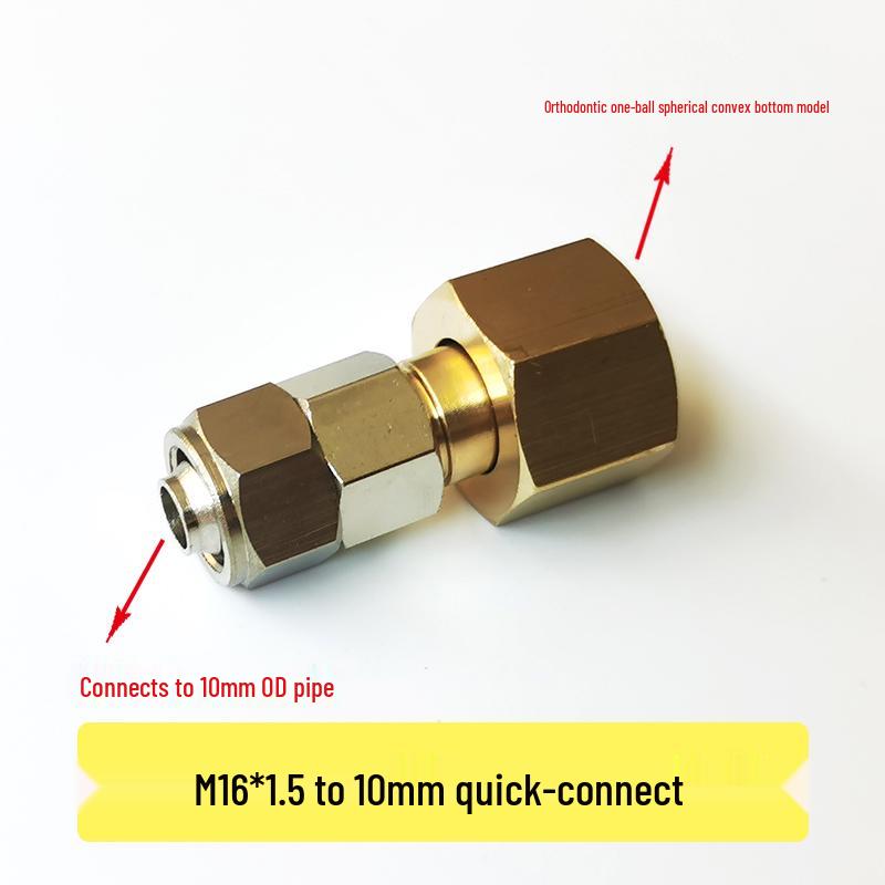 Stickstoff-Druckminderer mit 4mm Schnellanschluss und Sauerstoffregler-Manometer M16-Adapter