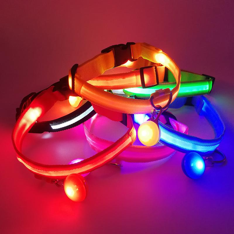 LED Luminous Dog Collar - Anti-Lost Night Light Dog Tag