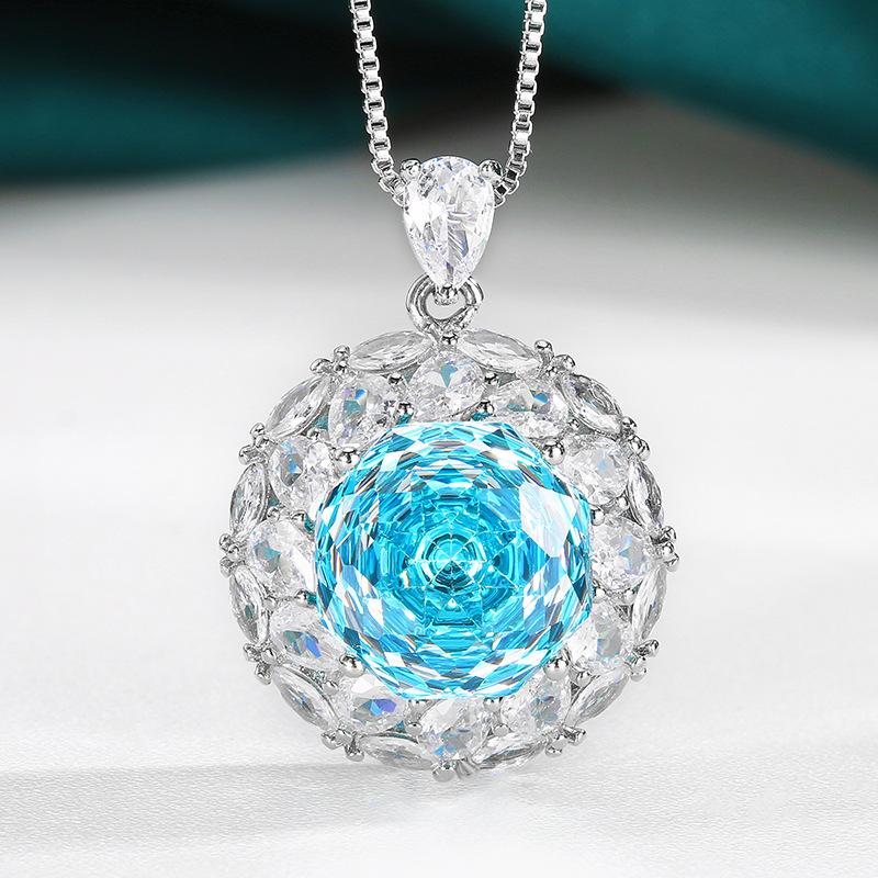 Jewelry Copper Bottom Gold Plated Millennial Cut Gradual Change Color Temperament Set Heroine Stone 12Mm