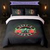 Guns N’ Roses Print 3Pcs Bedding Set Duvet Cover With Two Pillowcases Soft Bed Linen For Household Bedroom