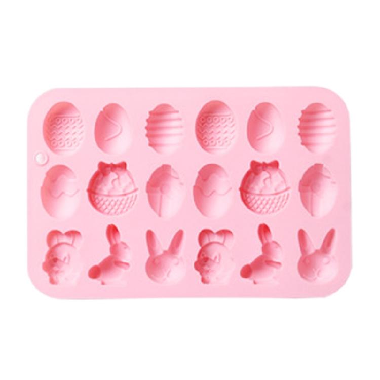 Easter Bunny Mould and Egg Silicone Mould Epoxy Resin Crafts Making Supplies 1 розовый