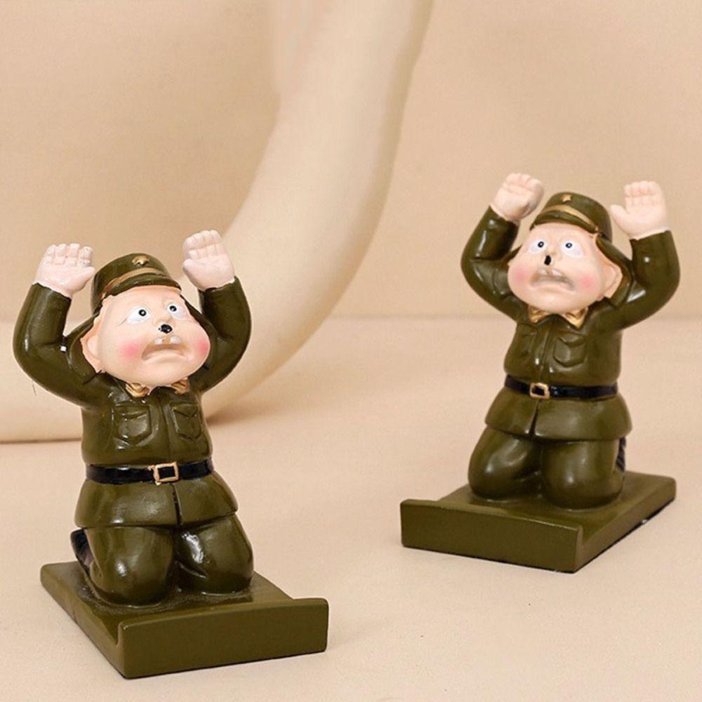 Figure Toys Kneeling Mobile Phone Stand Anti-slip Cell Phone Bracket  Small Gifts