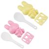 3 Stück PP Cartoon Hase Sushi Reisform Onigiri Maker Werkzeug für DIY Reisbällchen Sushi & Kinder Bento Einfache Entformung Sauberes Küchengerät