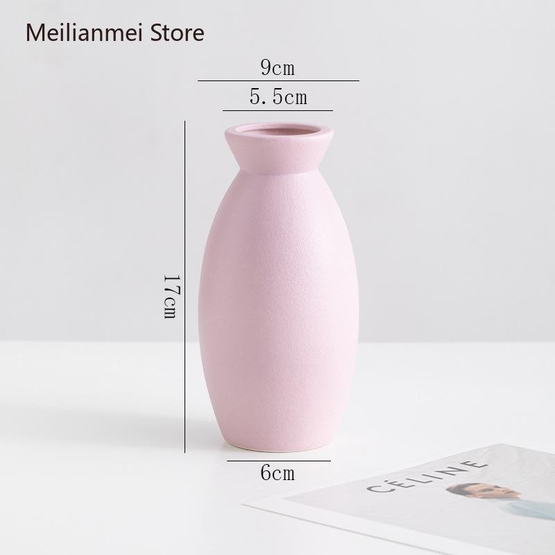 Домашний декор Керамическая декоративная ваза с сухоцветами Обеденный стол Фойе Гостиная Цветочная композиция и украшение Вазы