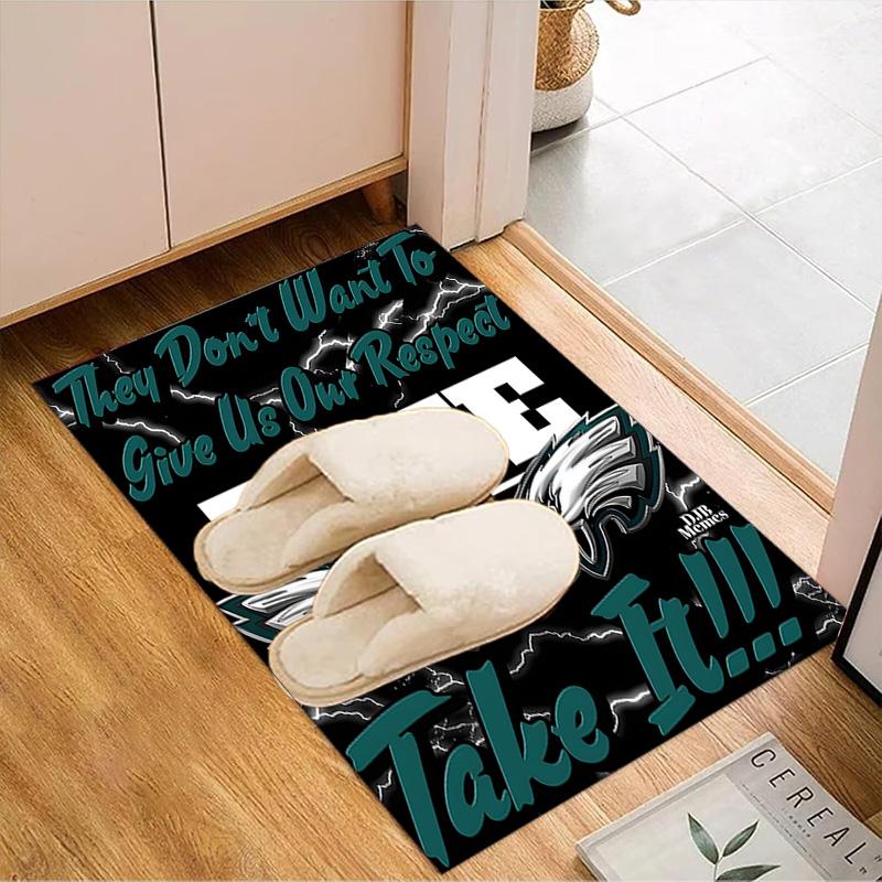 Philadelphia Eagles Night Game Rug Game Carpet, Floor Mat for Bedroom Living Room Entryway Rug, Home Decor Idea Gift for Christmas birthday