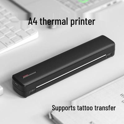 Imprimante Thermique Portable A4 Sans Encre pour la Maison, le Bureau, les Tatouages et l'Usage Étudiant