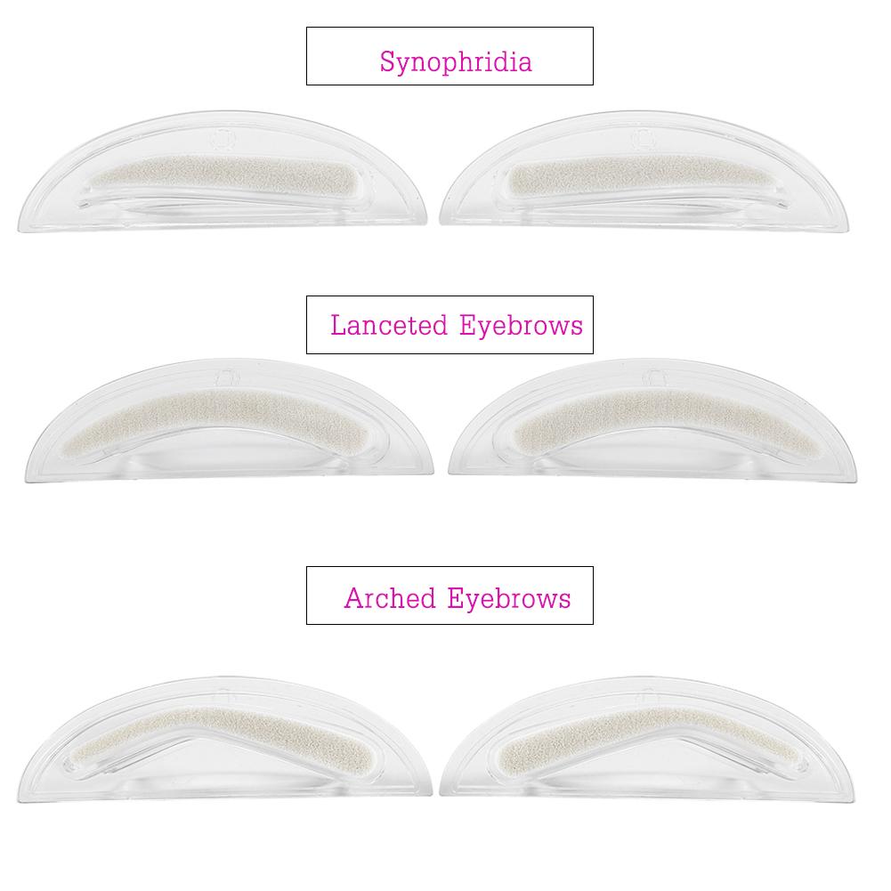 

3Types 1Pair Natural Eyebrow Stamp Sponge Brow Shape Makeup Tool Kit Synophridia