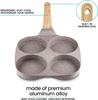 Dove Gray 4 Cup Nonstick Pan Omelette Mini Pancake Pan for Stove Top Gas and Electric Small Skillet Breakfast