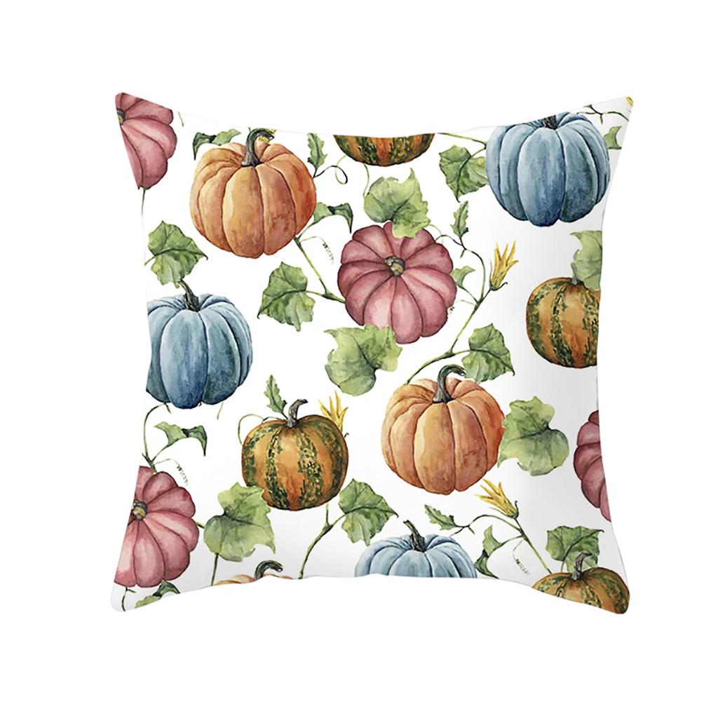 

Fall Halloween Case Waist Throw Cushion Cover Sofa Home Decor