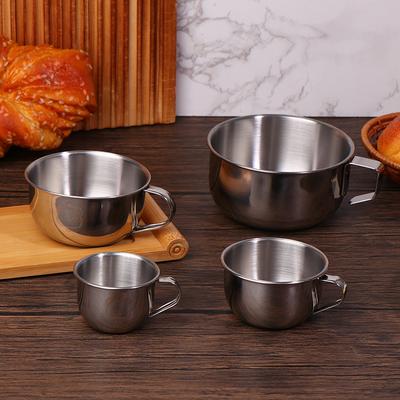 304 Stainless Steel Mini Water Cup With Handle Durable Anti Scalding Milk Coffee Mug Drinking Cup For Kids Student Drinkware