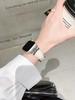 New Metal Leather Loop For Apple Watch Band Women 10/9/8/7/6/5/4/3 SE 38mm 40mm 41mm 42mm 44mm 45mm 46mm 49mm Strap