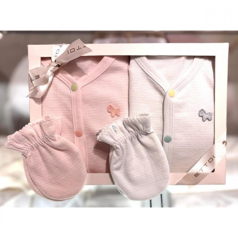 

Ettoi Titi Baby Wear Hand Mittens Twins Gift Set 07t317903s2 pink mint/3M(60)