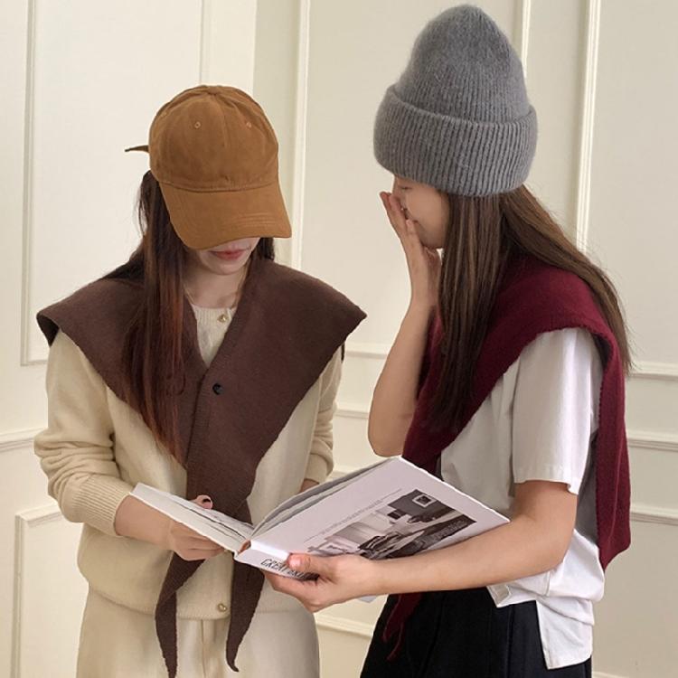 Stylish Cropped Shoulder Wrap Scarf Lightweight Polyester Shawl Elegant Women's False Collar Fashion Outerwear