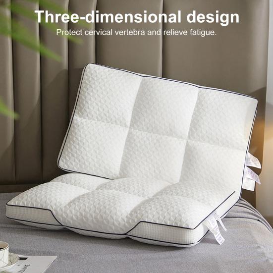 Krční polštář Ergonomický Trojrozměrný Slza Nadýchaný Prodyšný Šestihranná Podpora krku Mřížka Tvar Krk Ortopedický