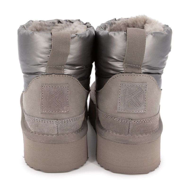 Boots mi haute bi matière fausse fourrure Femme KELARA
