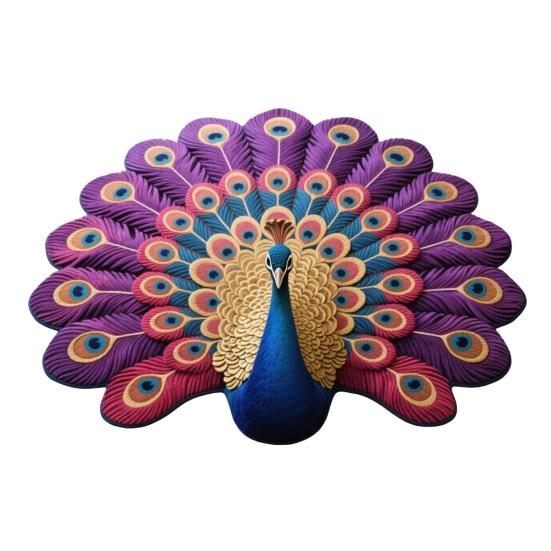 Peacock Floor Mat 3D Realistic Pattern Bathroom Mat Quick Dry Floor