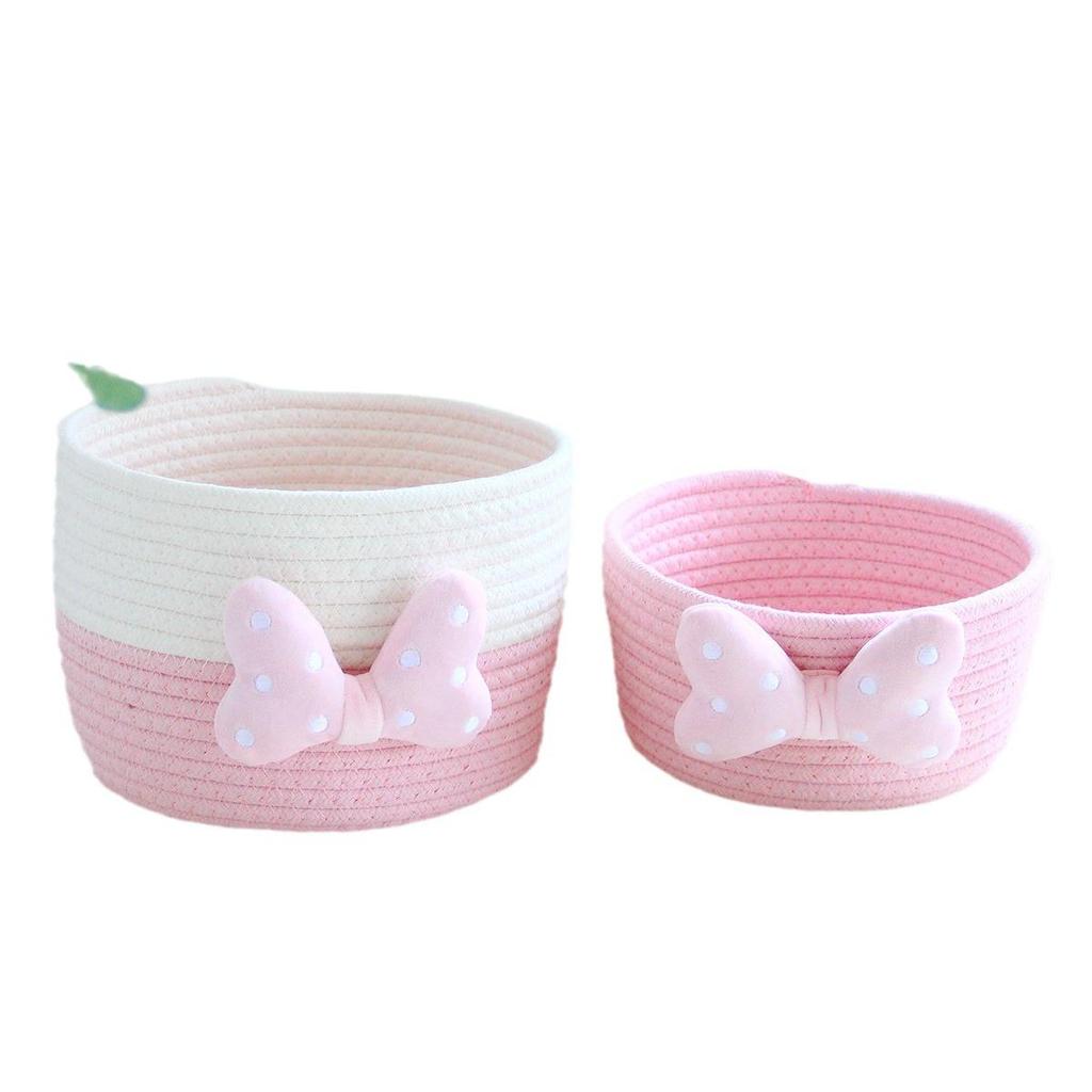 Handmade Woven Storage Basket for Home: Organize Cosmetics, Snacks & Sundries in Entryway & Desktop